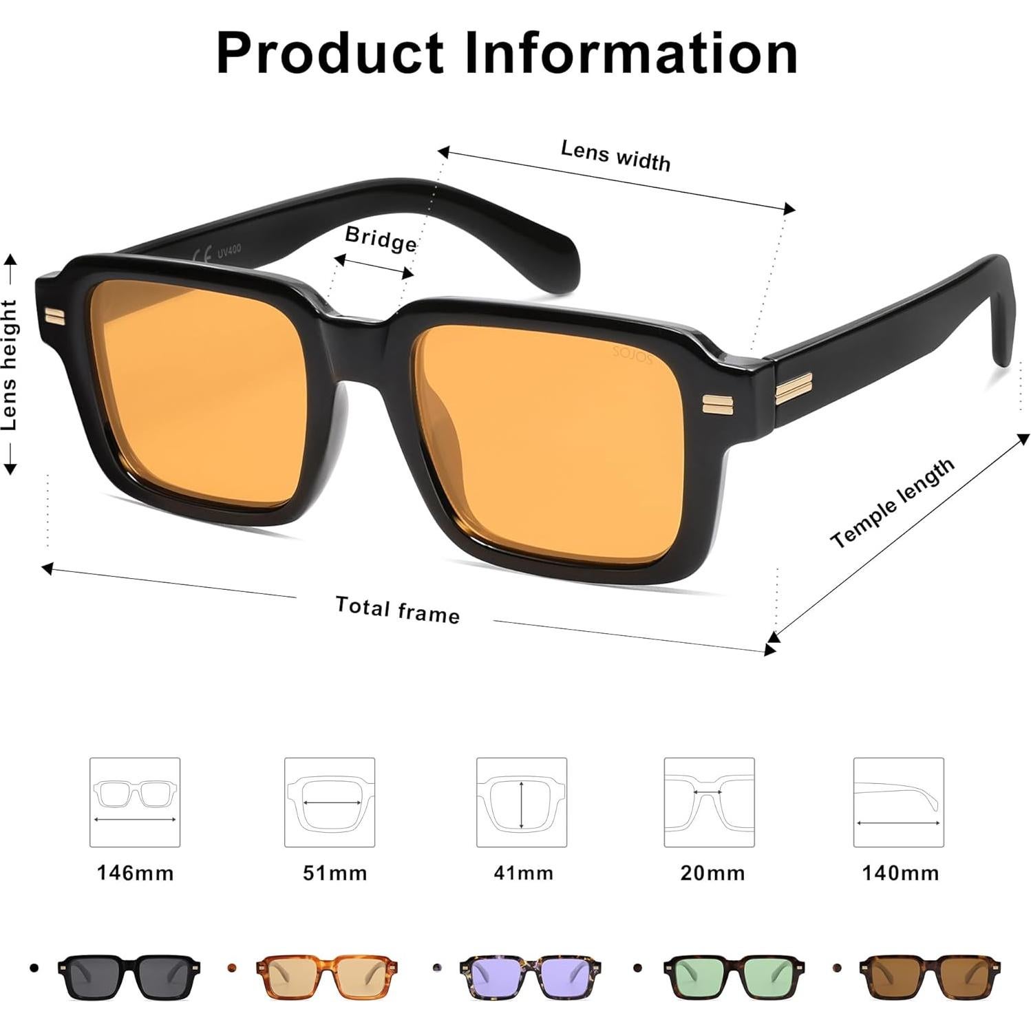 Gafas de Sol Retro Polarizadas SojoS SJ2345 Unisex