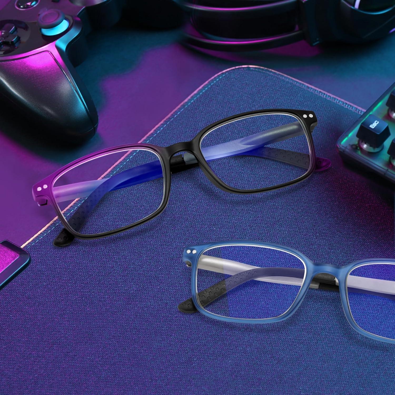 EASY READ 2 Pares Gafas TR90 Bloqueadoras Luz Azul Hombres