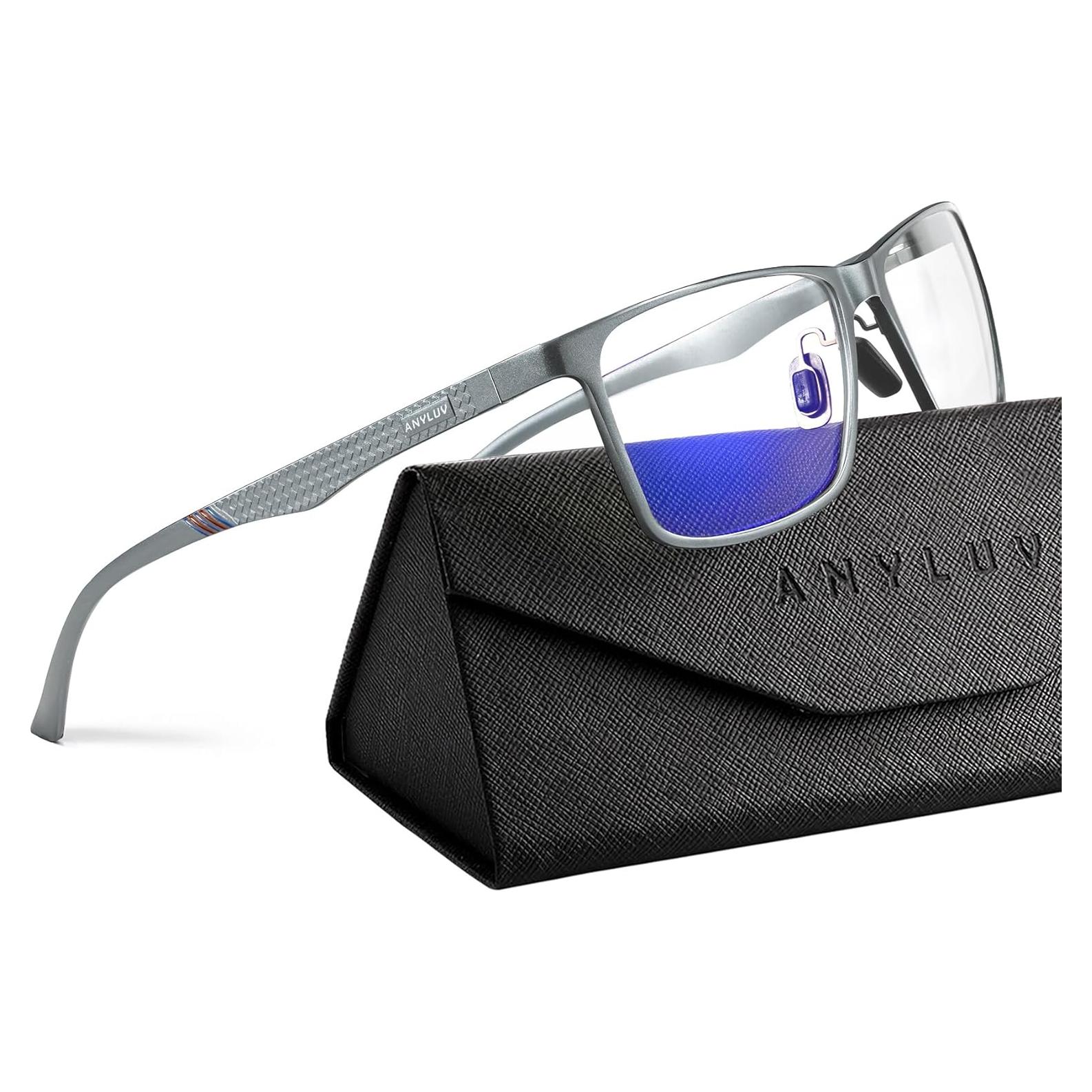 Gafas de Luz Azul ANYLUV A4556-N Metal Al-Mg para PC