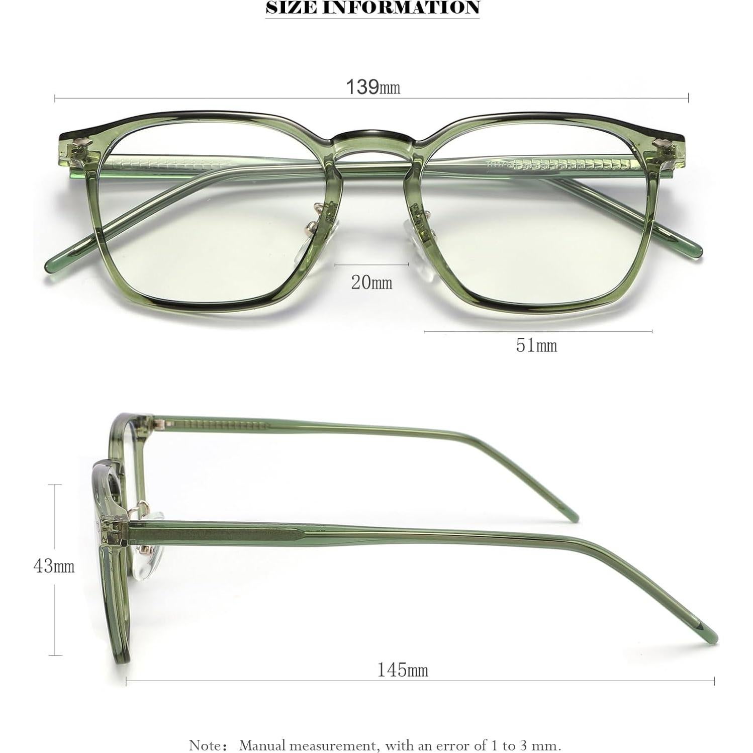 Gafas Anti-Luz Azul BAILILAI Modelo 17131S Verde-C2