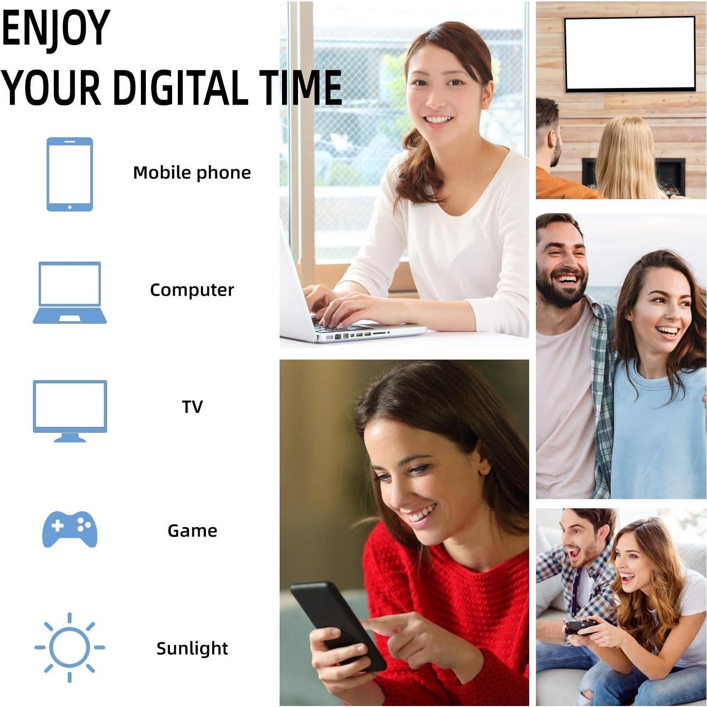 Gafas Anti Luz Azul WINTOO - 5 Pares, Protección UV400