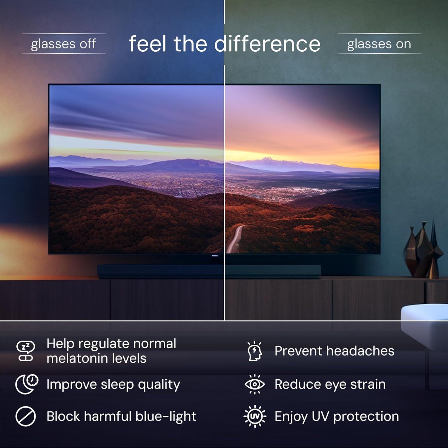 Gafas DreamGaze Anti Luz Azul 99.9% para Sueño - Negro