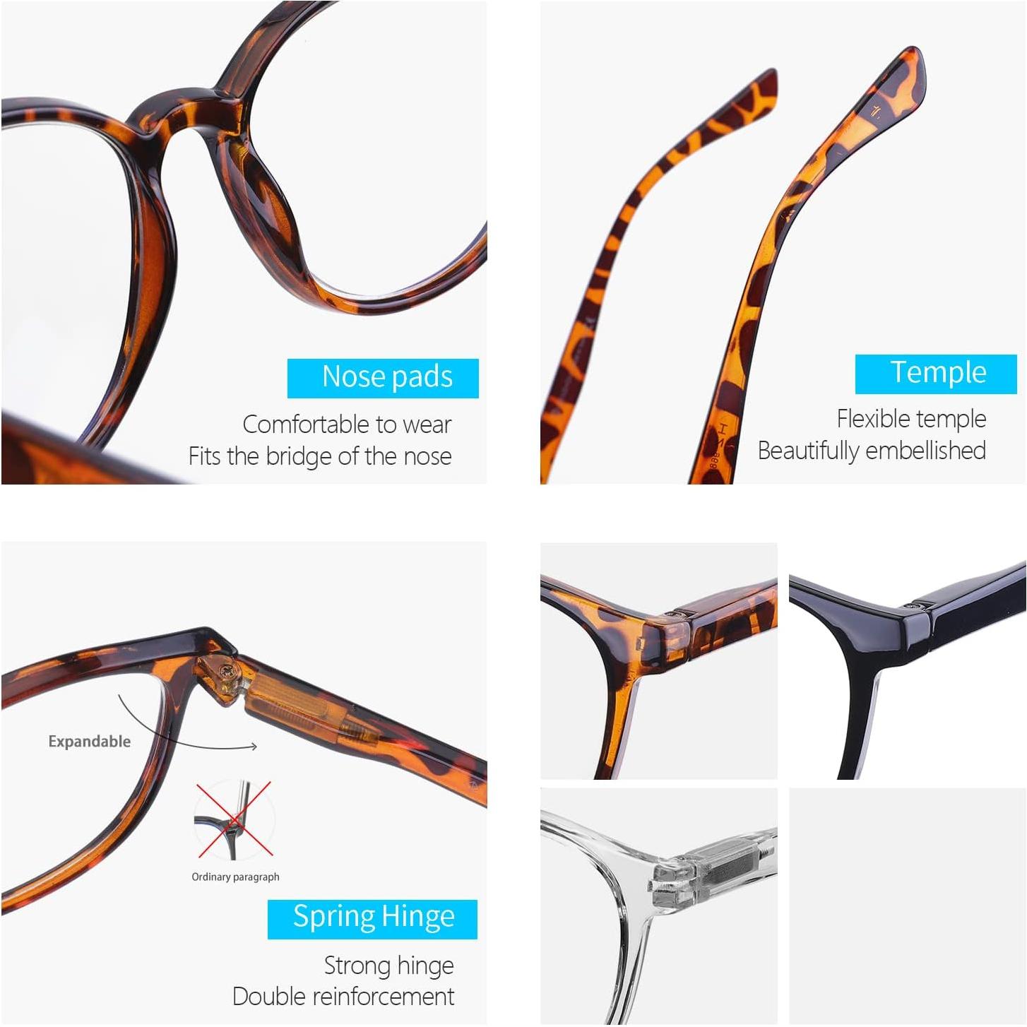 Gafas de Lectura K KENZHOU con Luz Azul 2.0x Paquete de 3