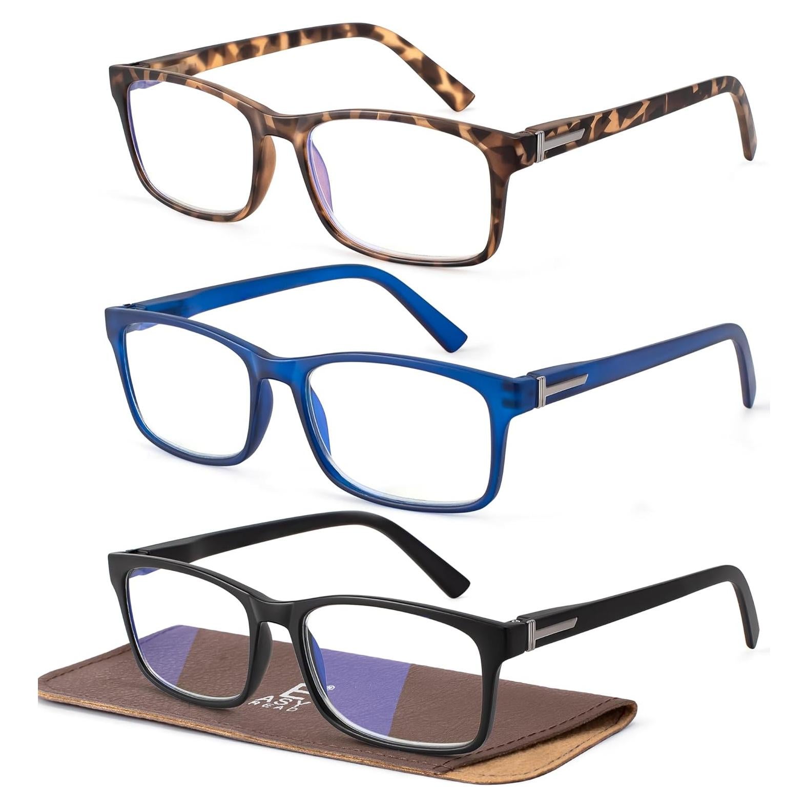 EASY READ 3 Pares Gafas Lectura Hombres Filtro Luz Azul