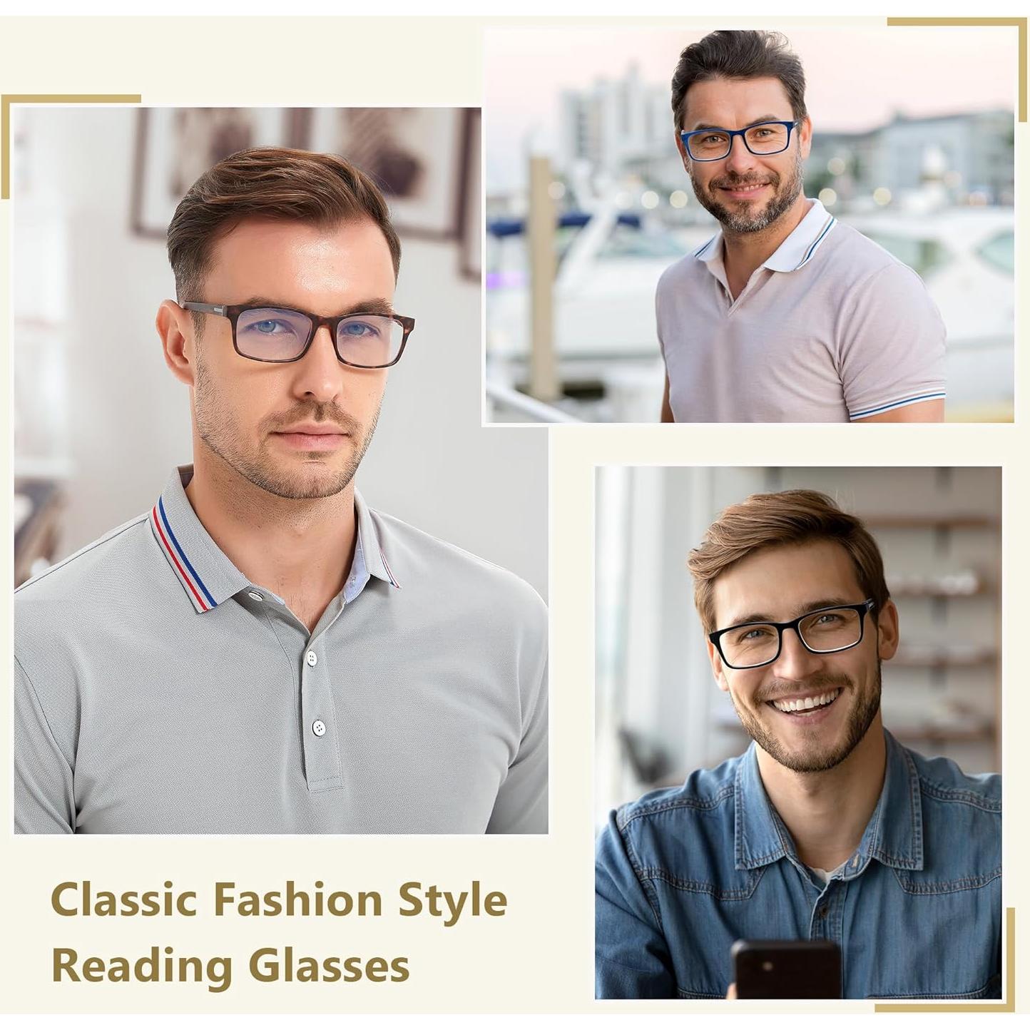 EASY READ 3 Pares Gafas Lectura Hombres Filtro Luz Azul