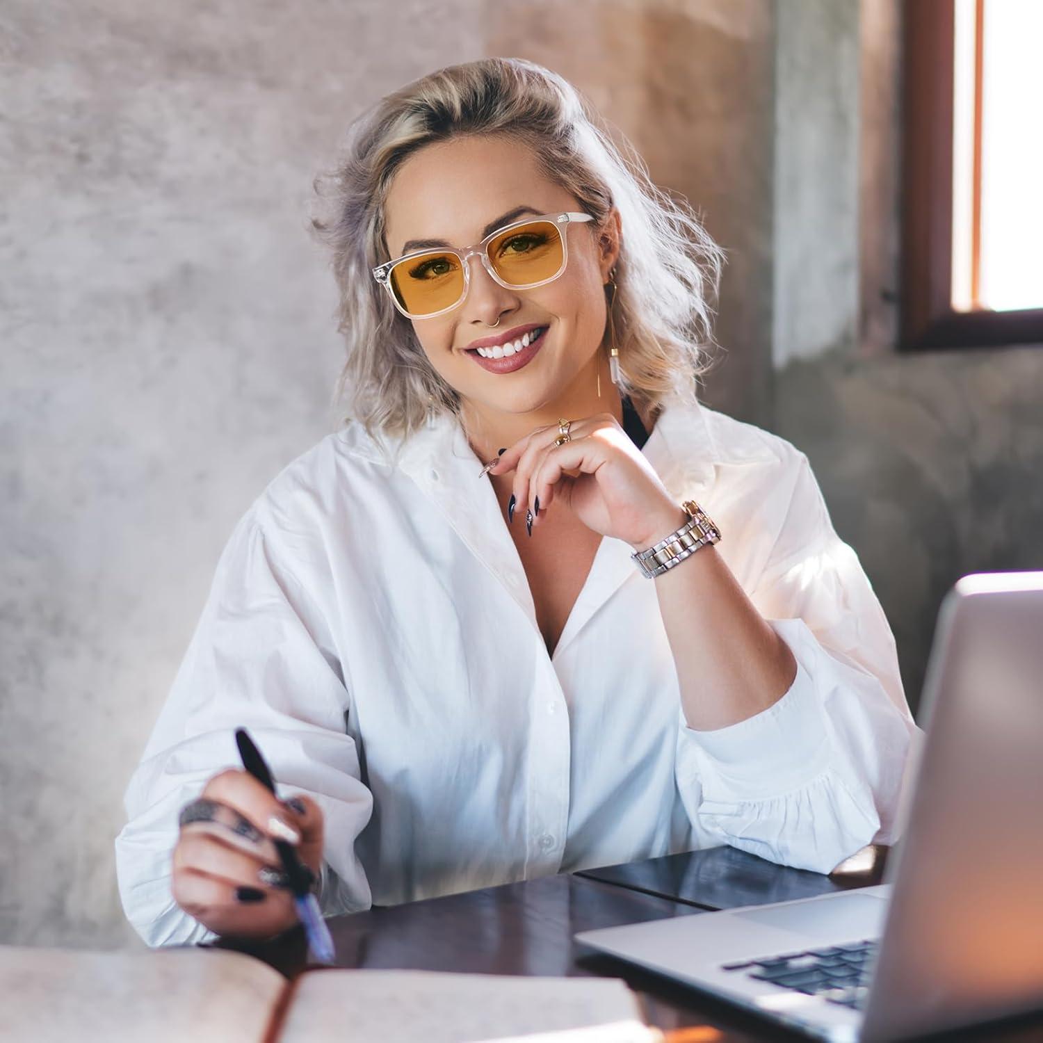 Gafas de Juego Okany Anti Luz Azul UV400 Ámbar