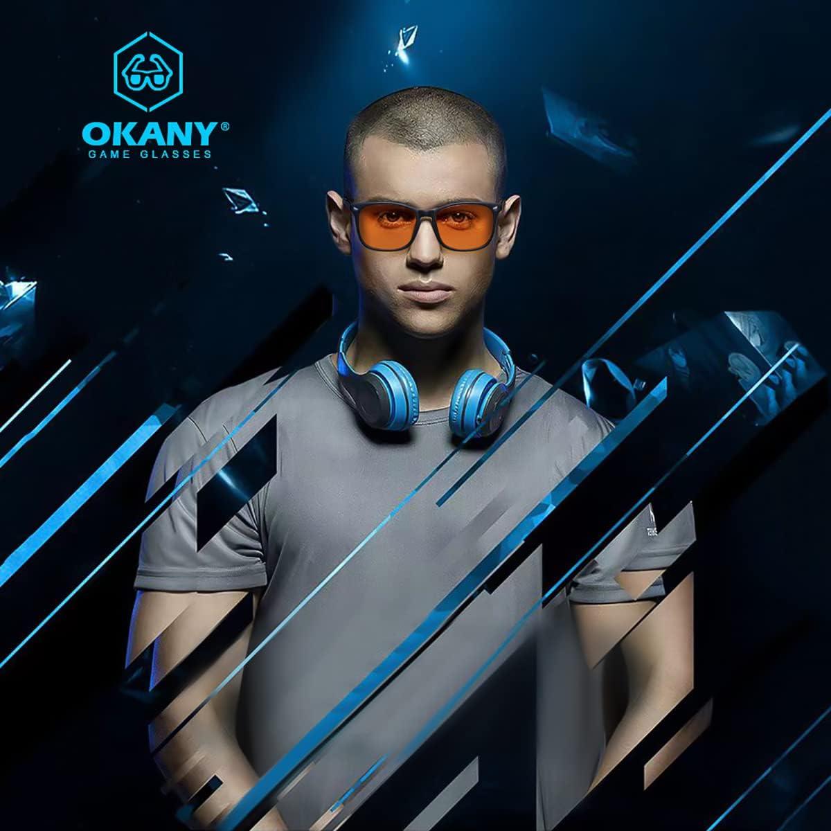Gafas de Juego Okany Anti Luz Azul UV400 Ámbar