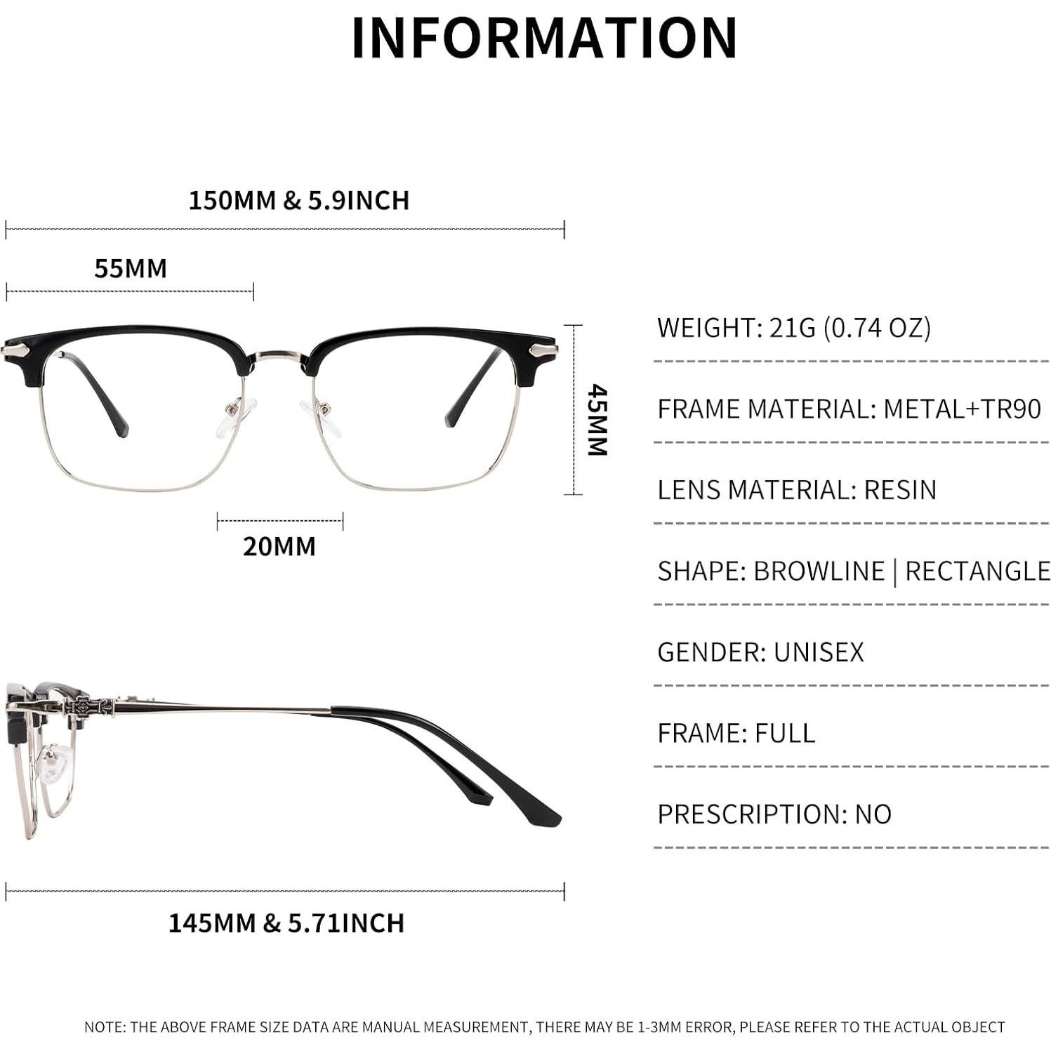 Gafas HOKETOP bloqueadoras luz azul para hombres - UV400