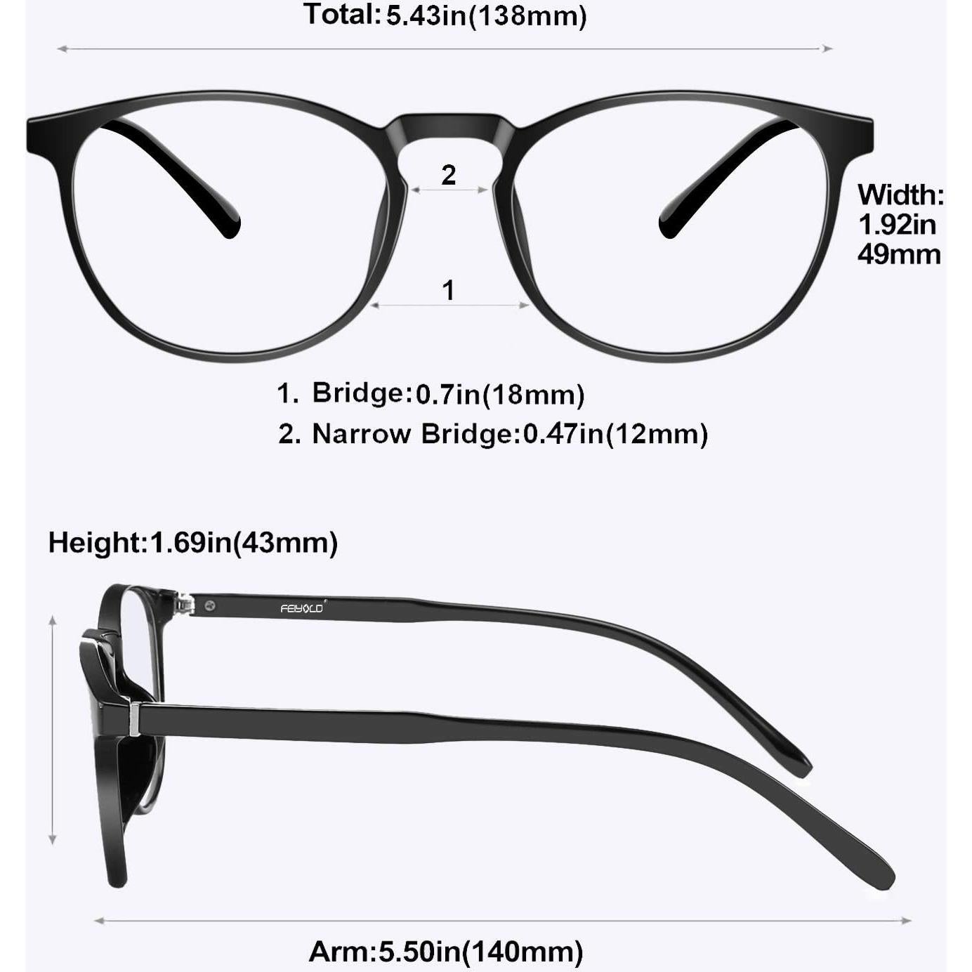 Gafas bloqueadoras luz azul FEIYOLD unisex 2 paquetes