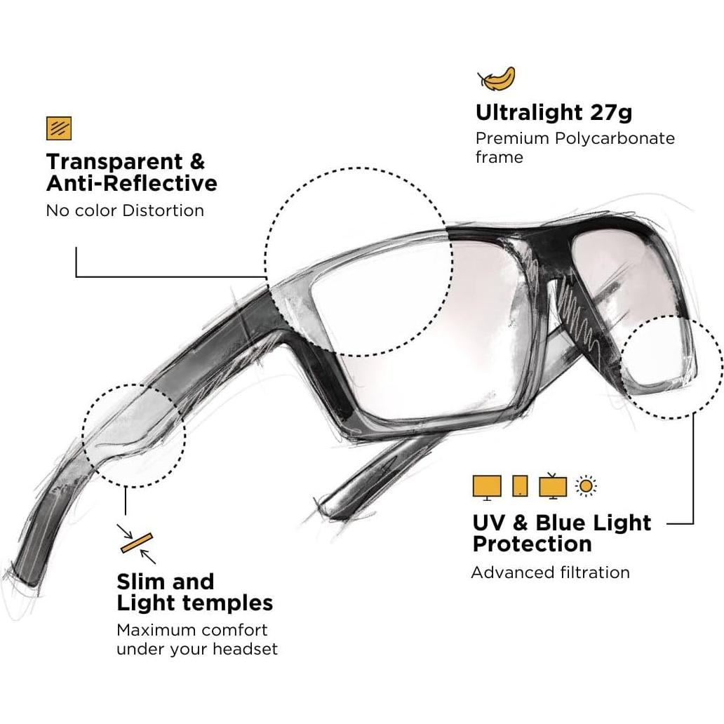 Gafas de Juego Horus X | Bloqueo Luz Azul | Transparente