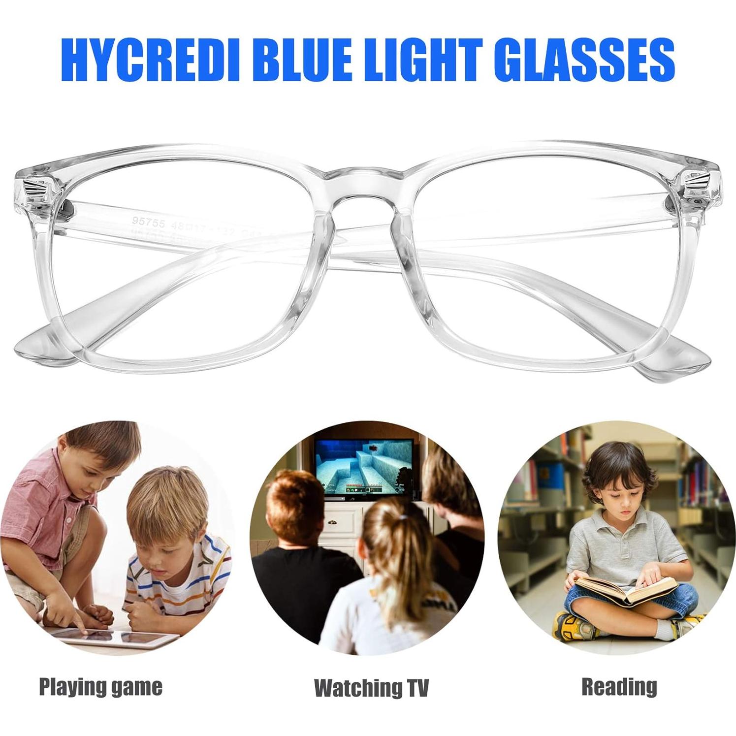 Gafas HYCREDI para Niños, Bloqueo Luz Azul, Anti Fatiga