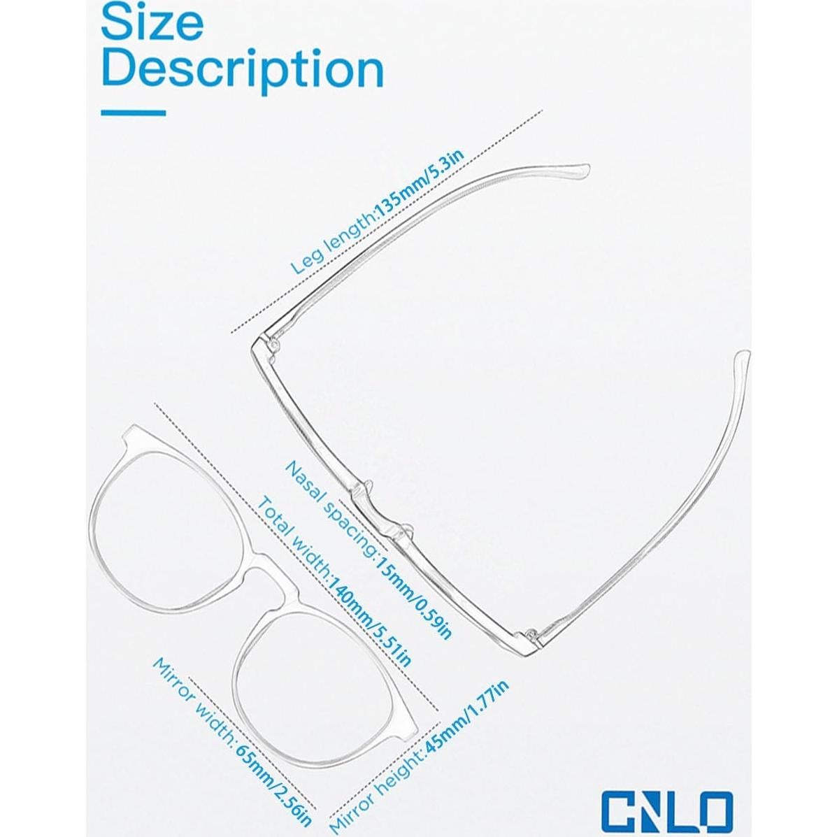 Gafas bloqueadoras luz azul CNLO, UV400, montura ligera