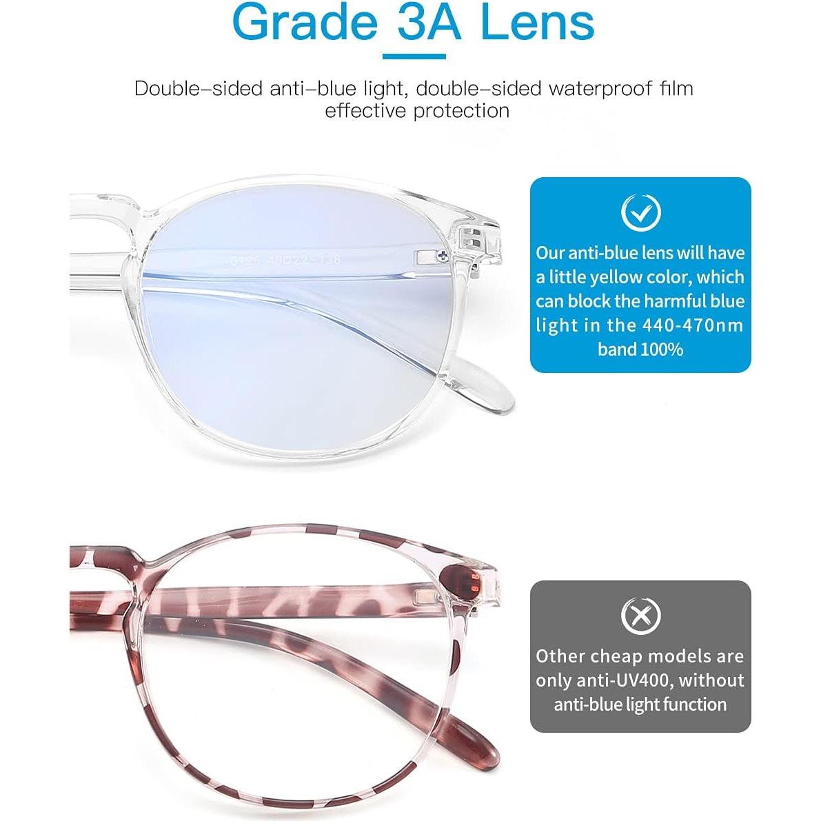 Gafas bloqueadoras luz azul CNLO, UV400, montura ligera