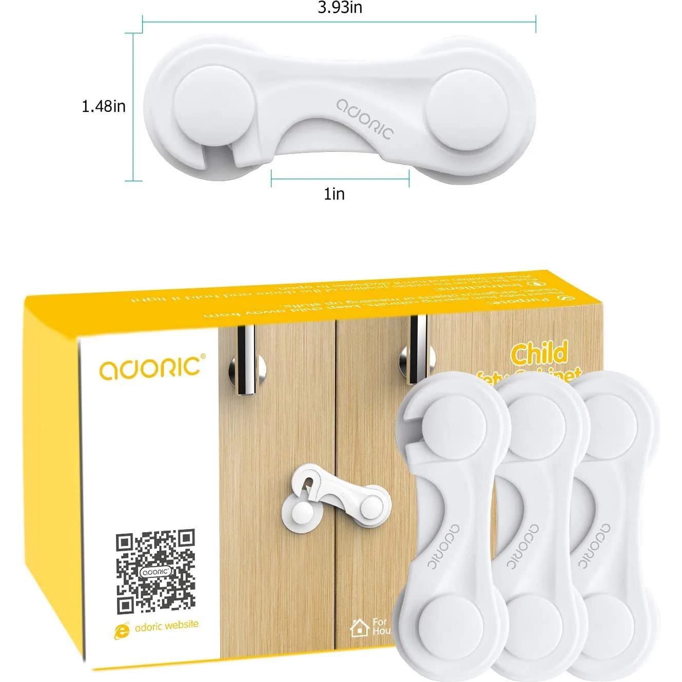 Cerraduras de Gabinete Adoric Life 4 Piezas Seguridad Niños