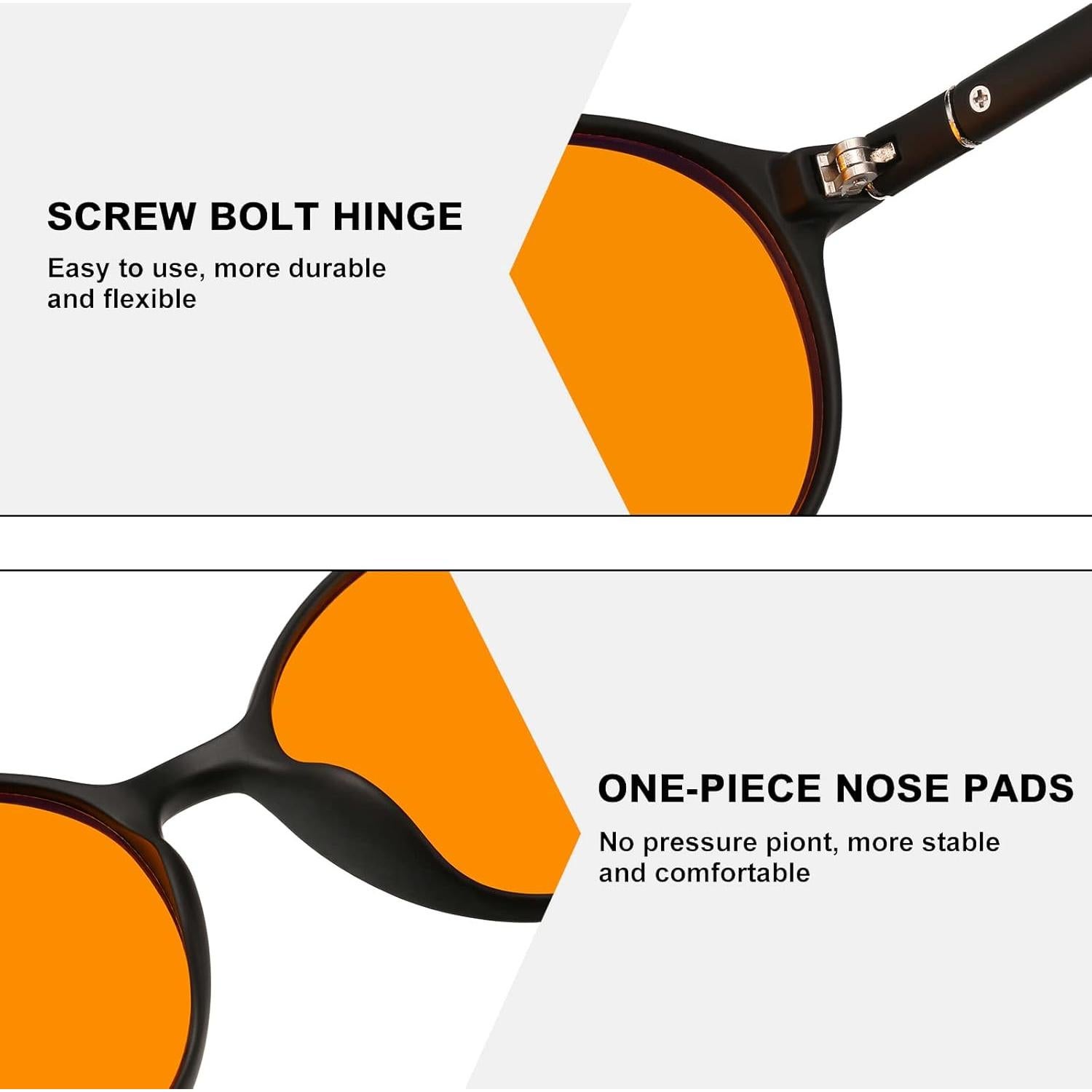 Gafas LIKSMU Bloqueo Luz Azul 99.99% Lente Naranja