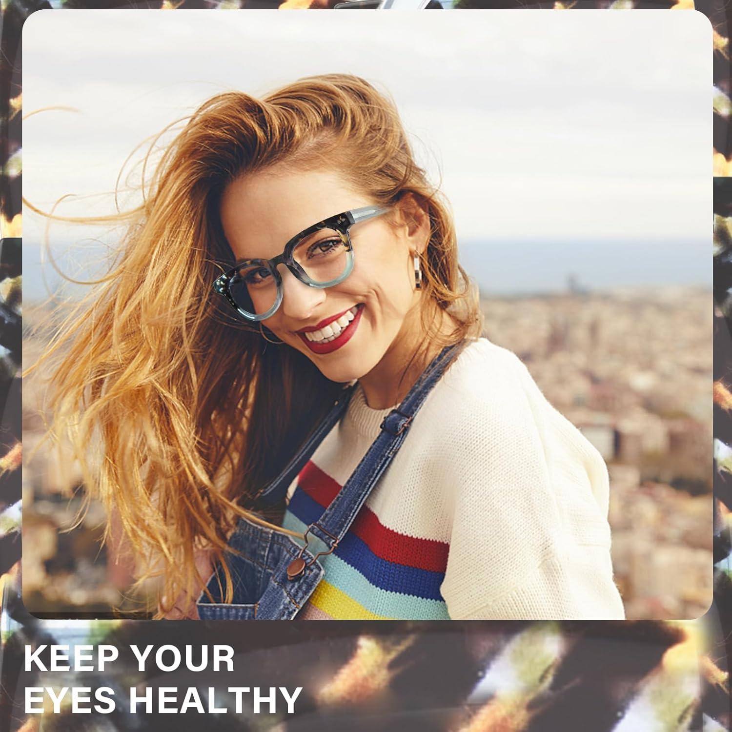 Gafas OPTOFENDY Anti Luz Azul Verde Mar Cuadradas UV400