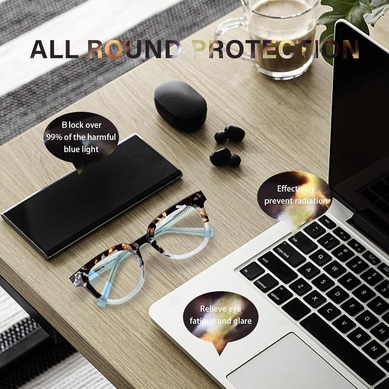 Gafas OPTOFENDY Anti Luz Azul Verde Mar Cuadradas UV400