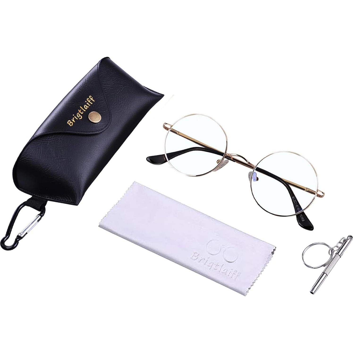 Gafas Redondas Brigtlaiff Anti Luz Azul Unisex Metal