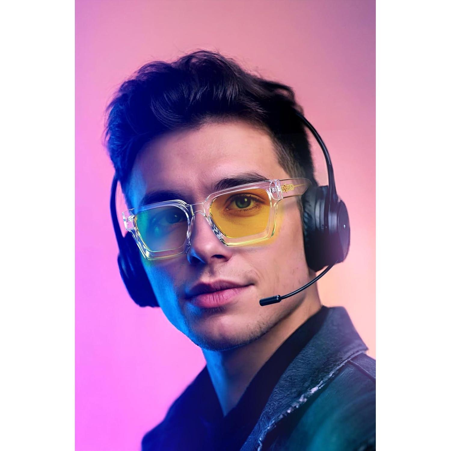 Gafas Gamer VISOONE Filtro Luz Azul Anti-Fatiga Transparente