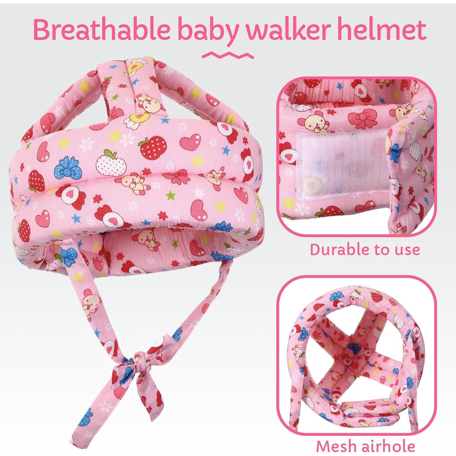 Geyoga Casco de Seguridad Bebé + Rodilleras Ajustables