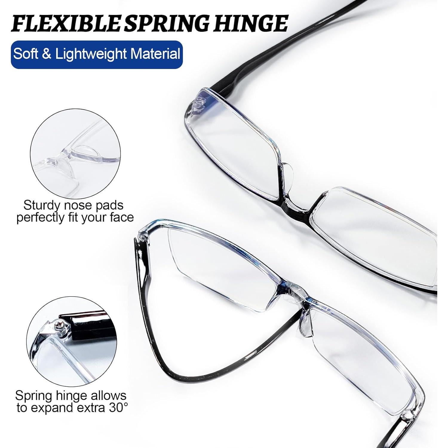 Paquete de 4 Gafas de Lectura 2.5 con Bloqueo Luz Azul