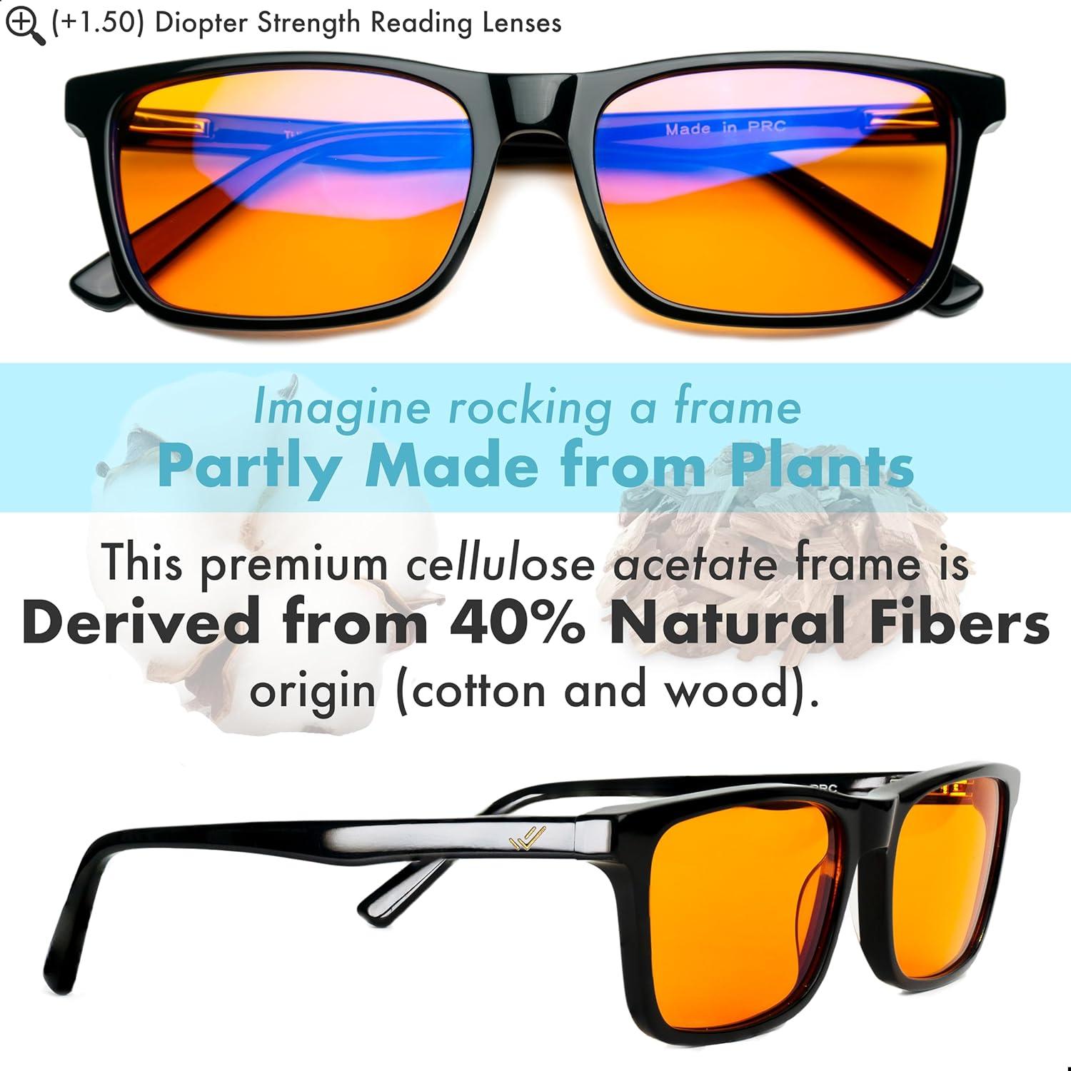 Gafas de lectura bloqueadoras luz azul THL +1.50 para dormir