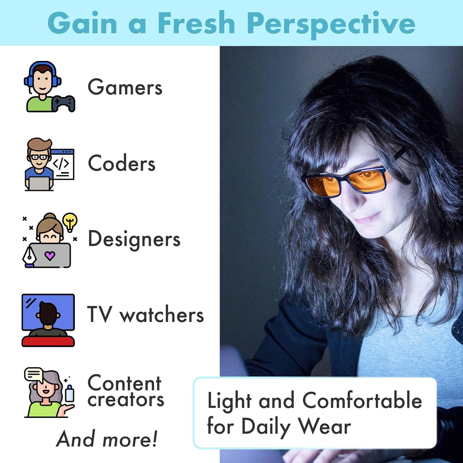 Gafas de lectura bloqueadoras luz azul THL +1.50 para dormir