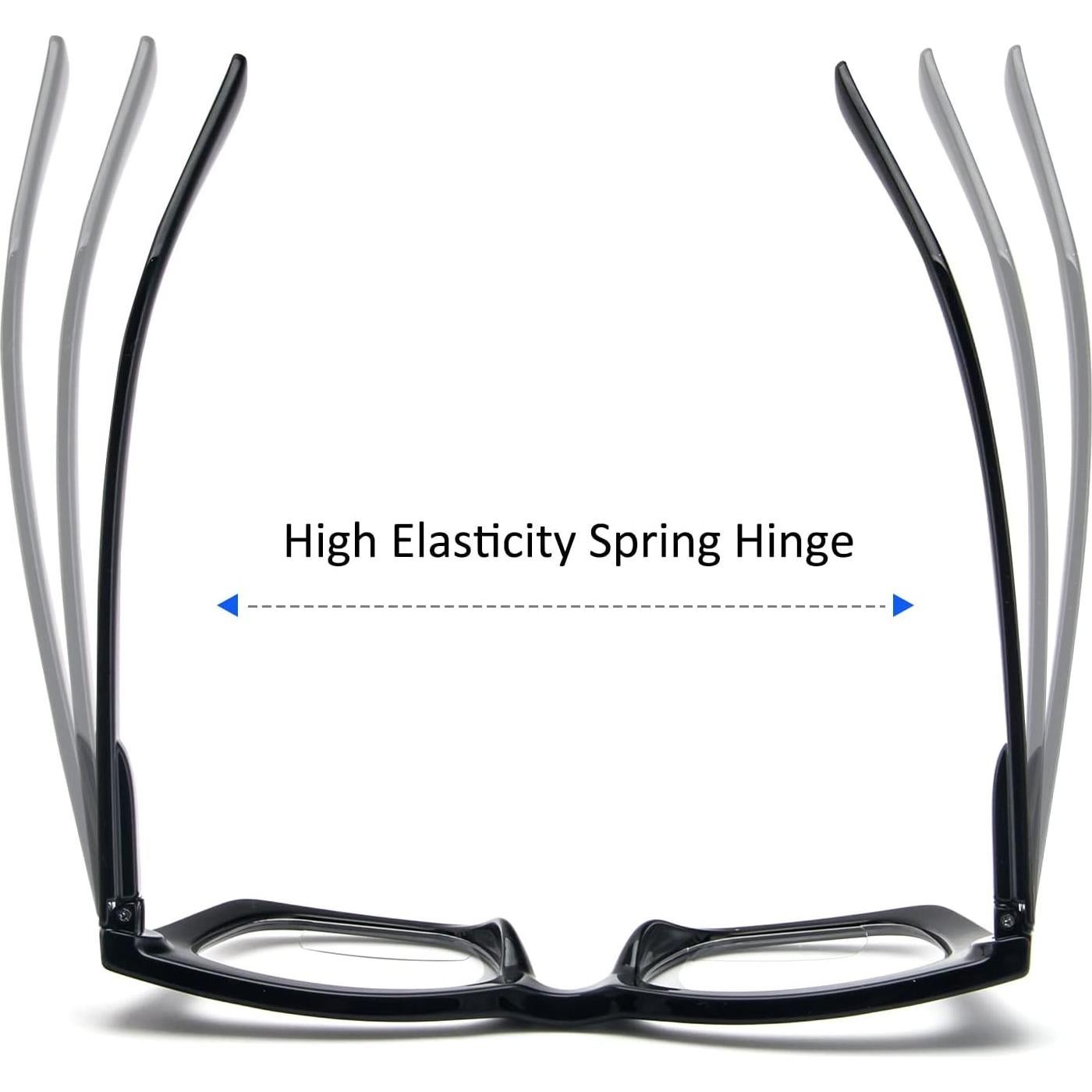 Gafas de lectura grandes para mujeres - Filtro luz azul - 4 pares