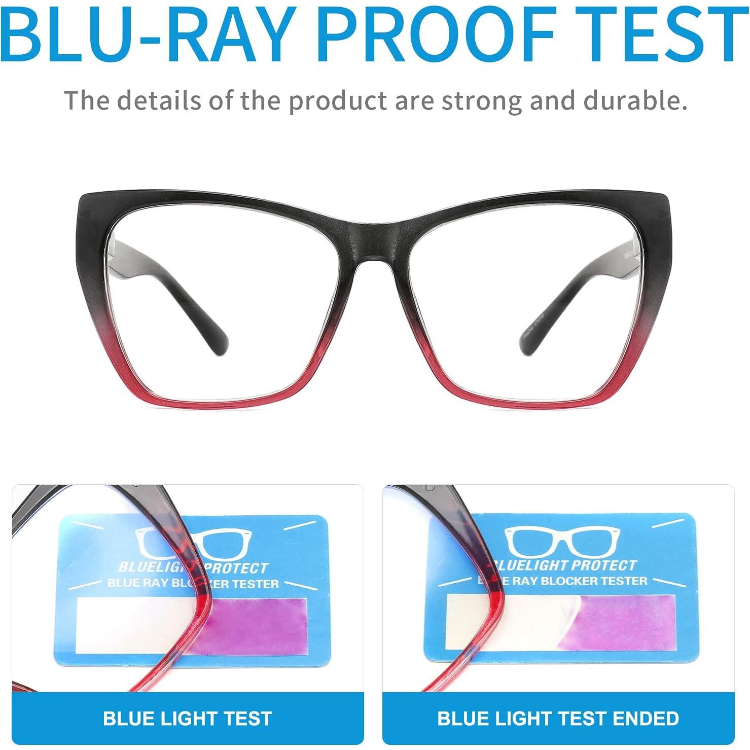 Paquete de 4 Gafas de Lectura Yuluki con Luz Azul +1.0