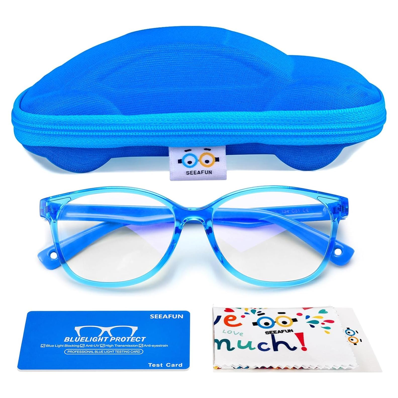 Gafas de Luz Azul SEEAFUN para Niños 3-12 Años UV400