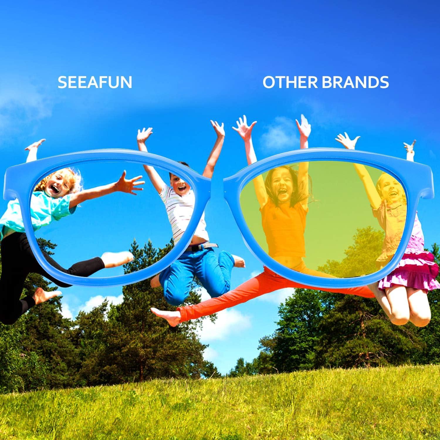 Gafas de Luz Azul SEEAFUN para Niños 3-12 Años UV400