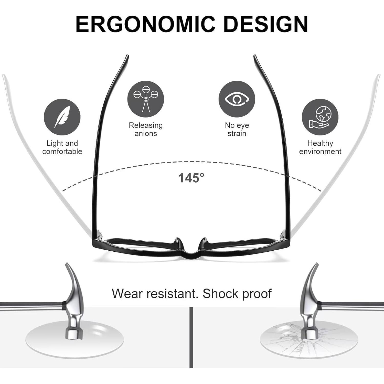 Gafas de lectura ligeras UV400 para hombres y mujeres