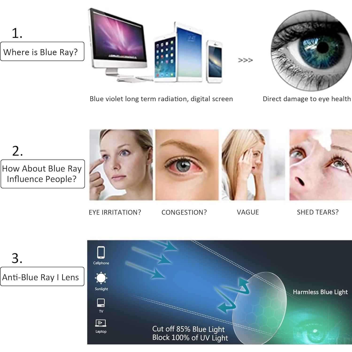 Gafas Anti Luz Azul VisionGlobal Leopardo +2.00 Aumento