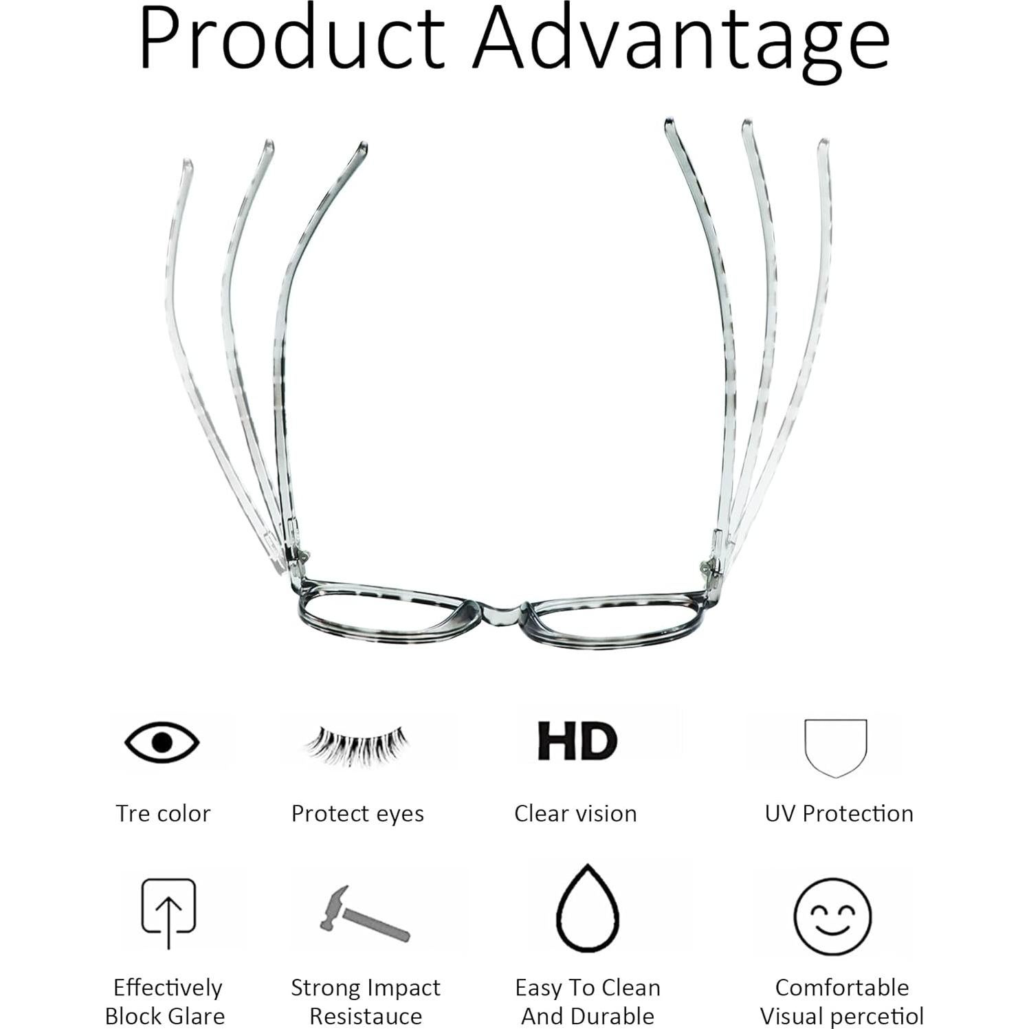 Gafas Anti Luz Azul VisionGlobal Leopardo +2.00 Aumento