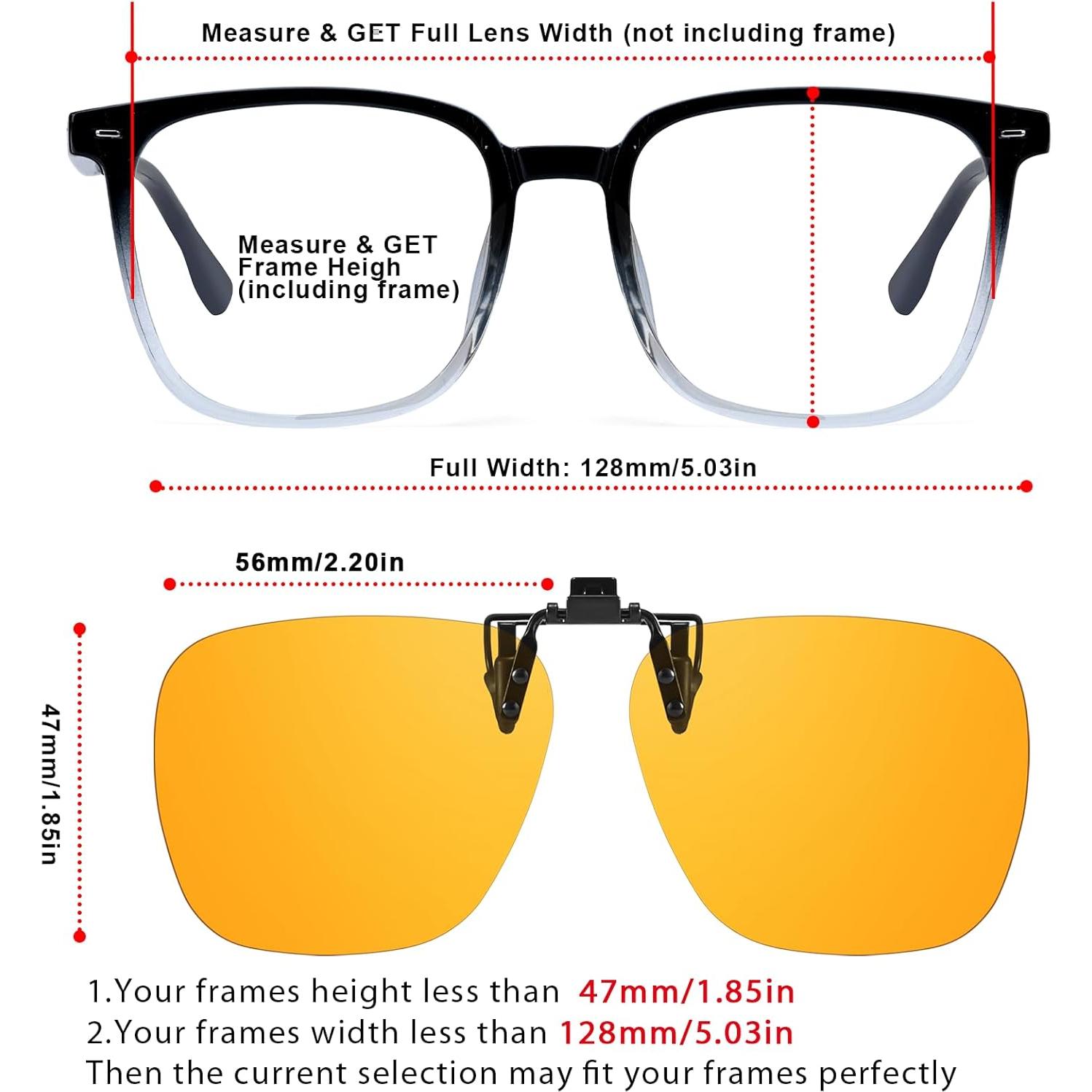 Gafas Clip On Trysee TS103 Bloqueo Luz Azul 56mm