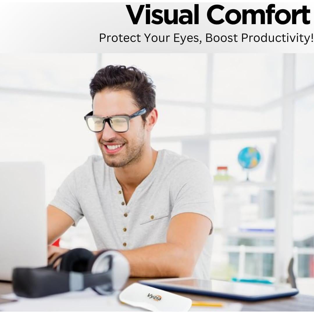 Lentes Clip-On Vyzia Anti Luz Azul Unisex 60x45mm