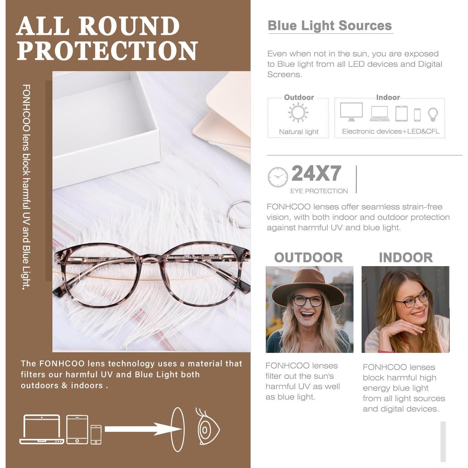 Gafas bloqueadoras luz azul FONHCOO unisex Carey TR90
