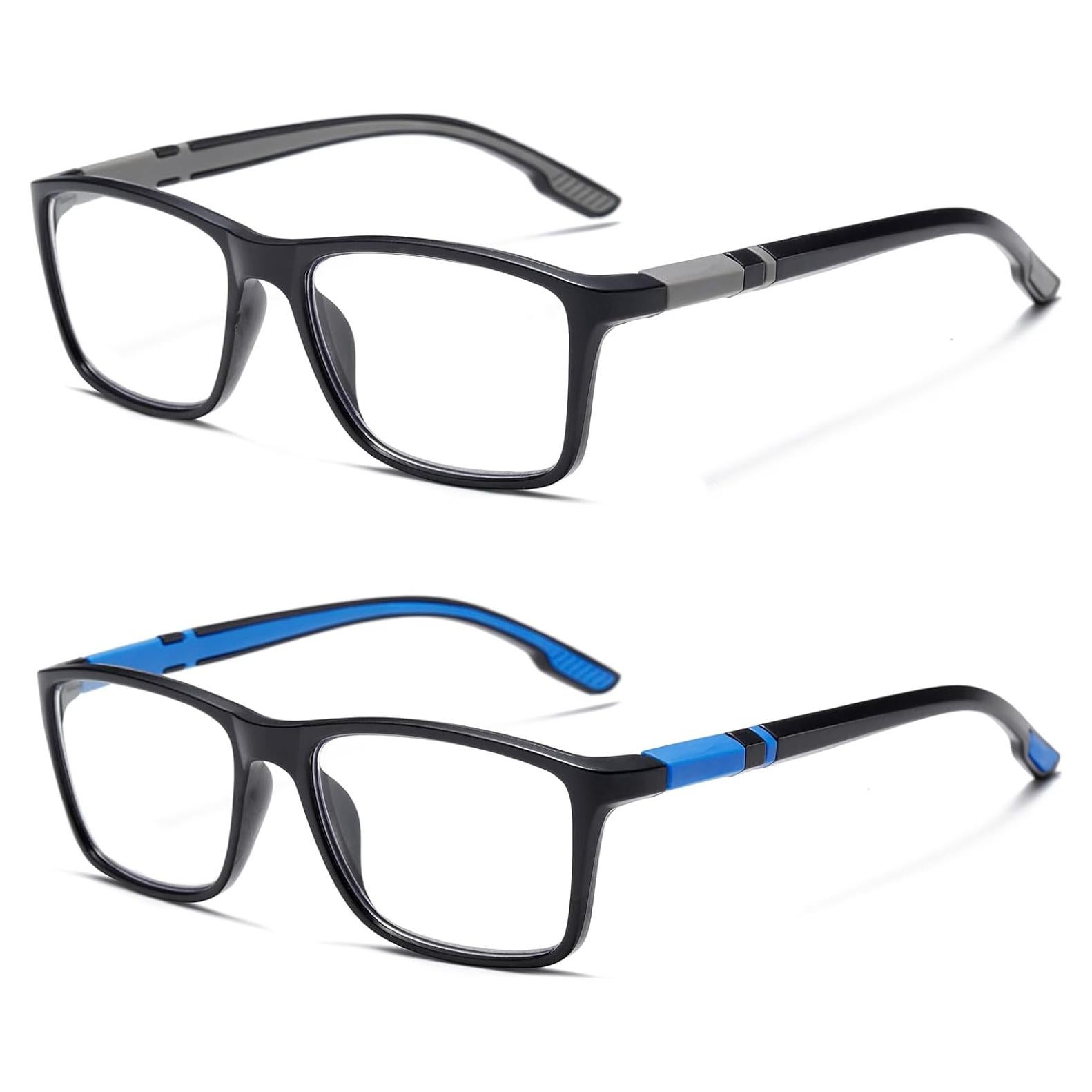 Gafas de lectura Viseng 2-pack azul y gris 1.0 Dioptrías
