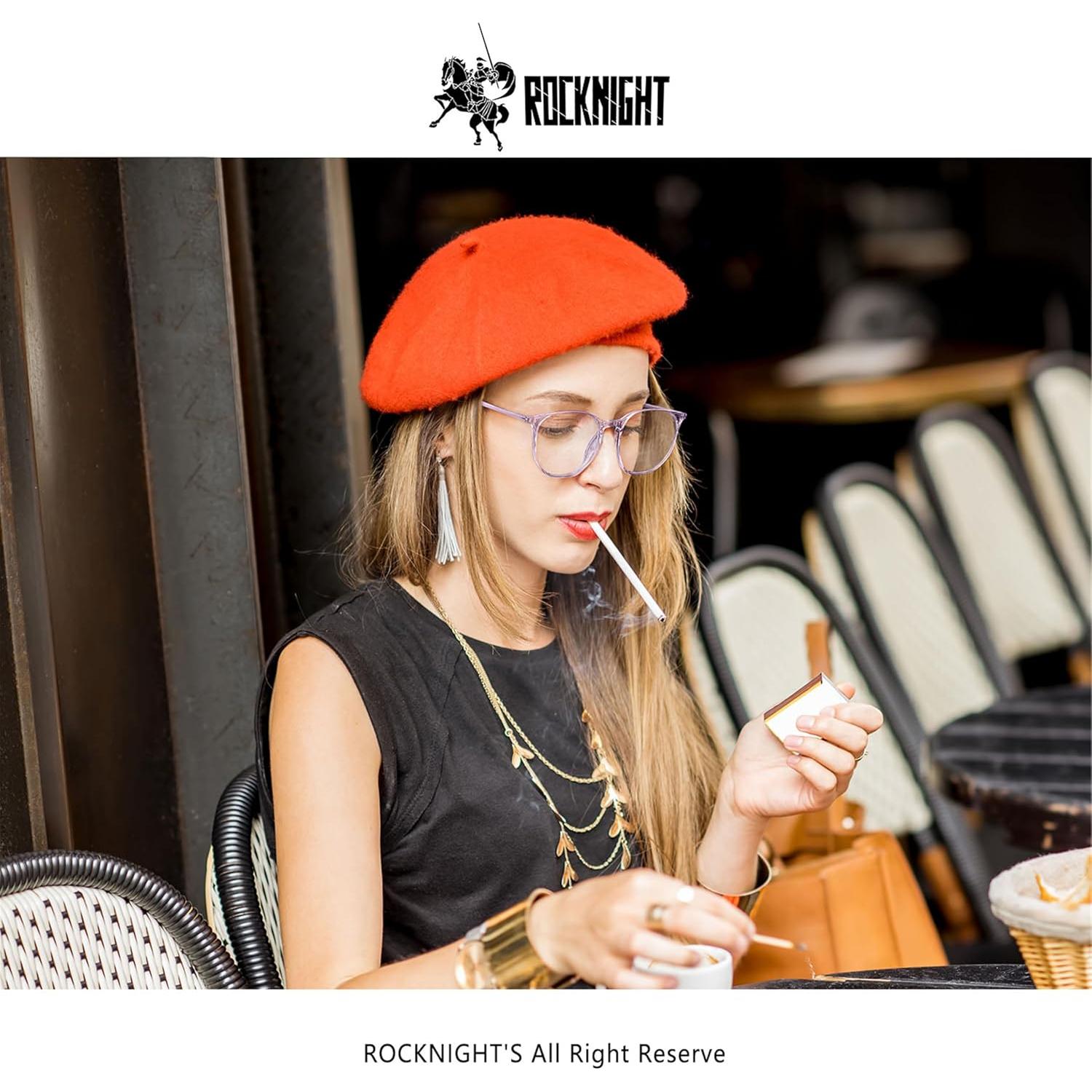 Gafas de Luz Azul ROCKNIGHT para Mujeres Marco Gris Púrpura