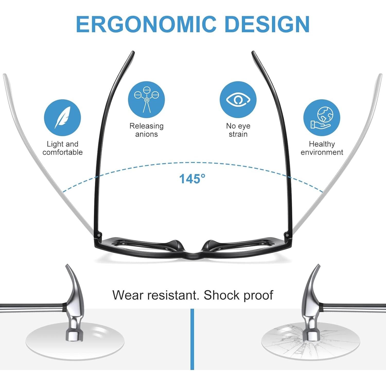 Gafas de bloqueo luz azul Okany 3 en 1 para adultos