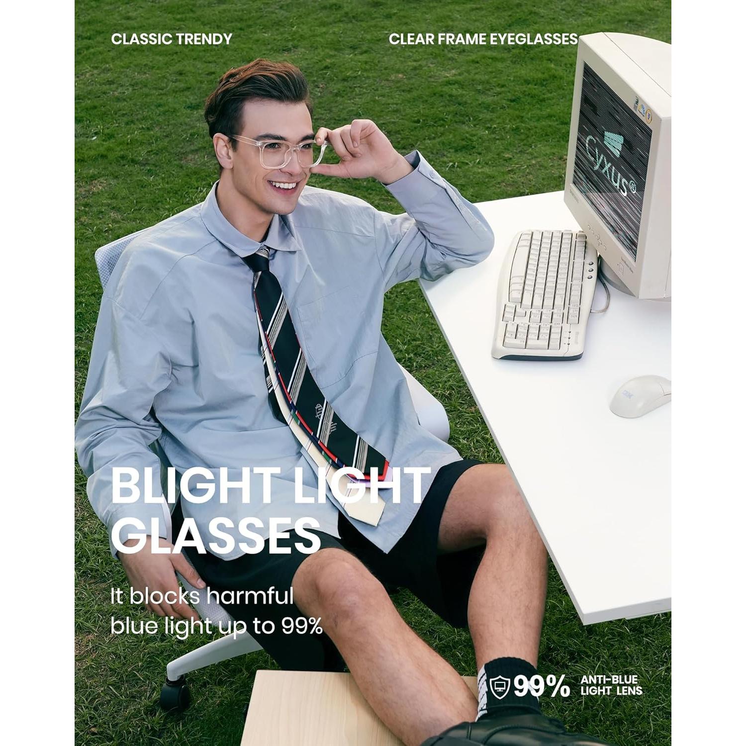 Gafas de luz azul Cyxus 8082 con protección UV y anti-reflejo