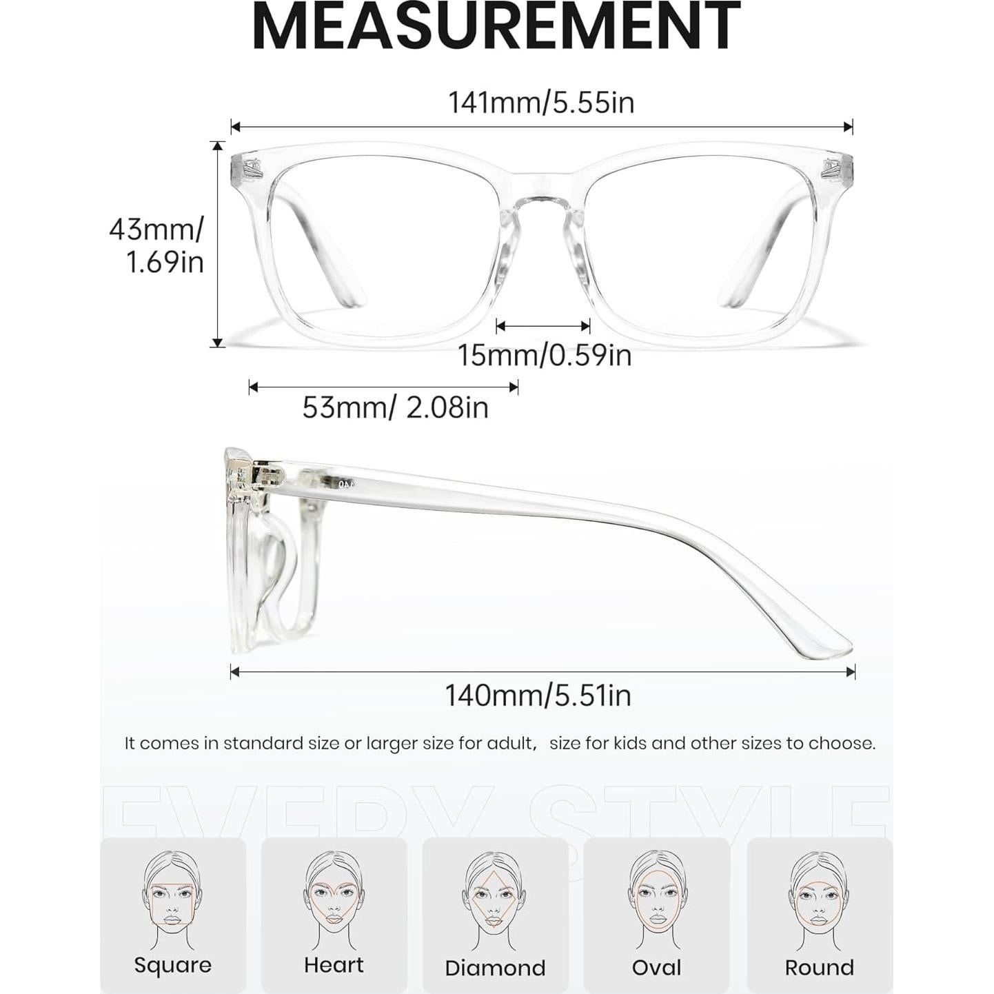 Gafas de luz azul Cyxus 8082 con protección UV y anti-reflejo
