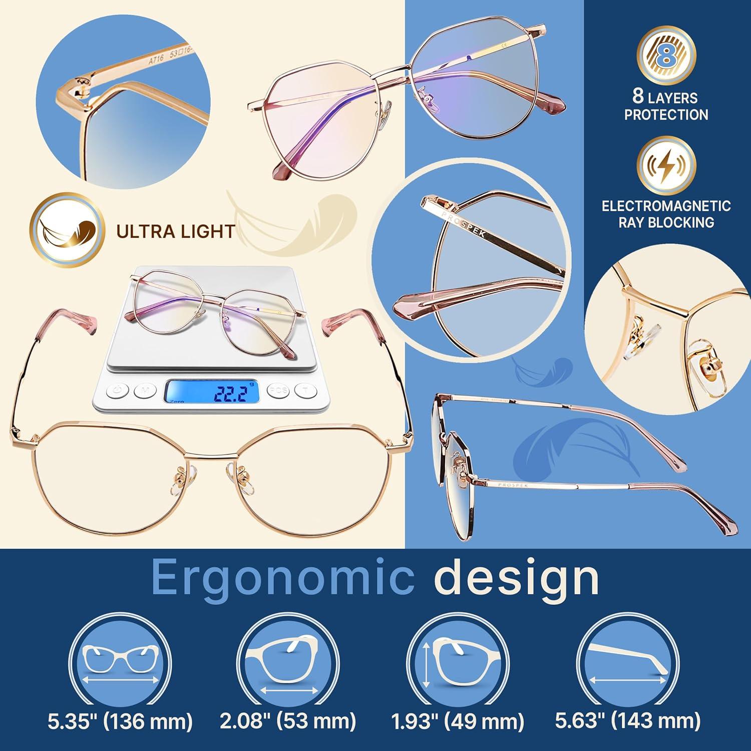 Gafas Prospek Era Antirreflejo para Luz Azul - Titanio
