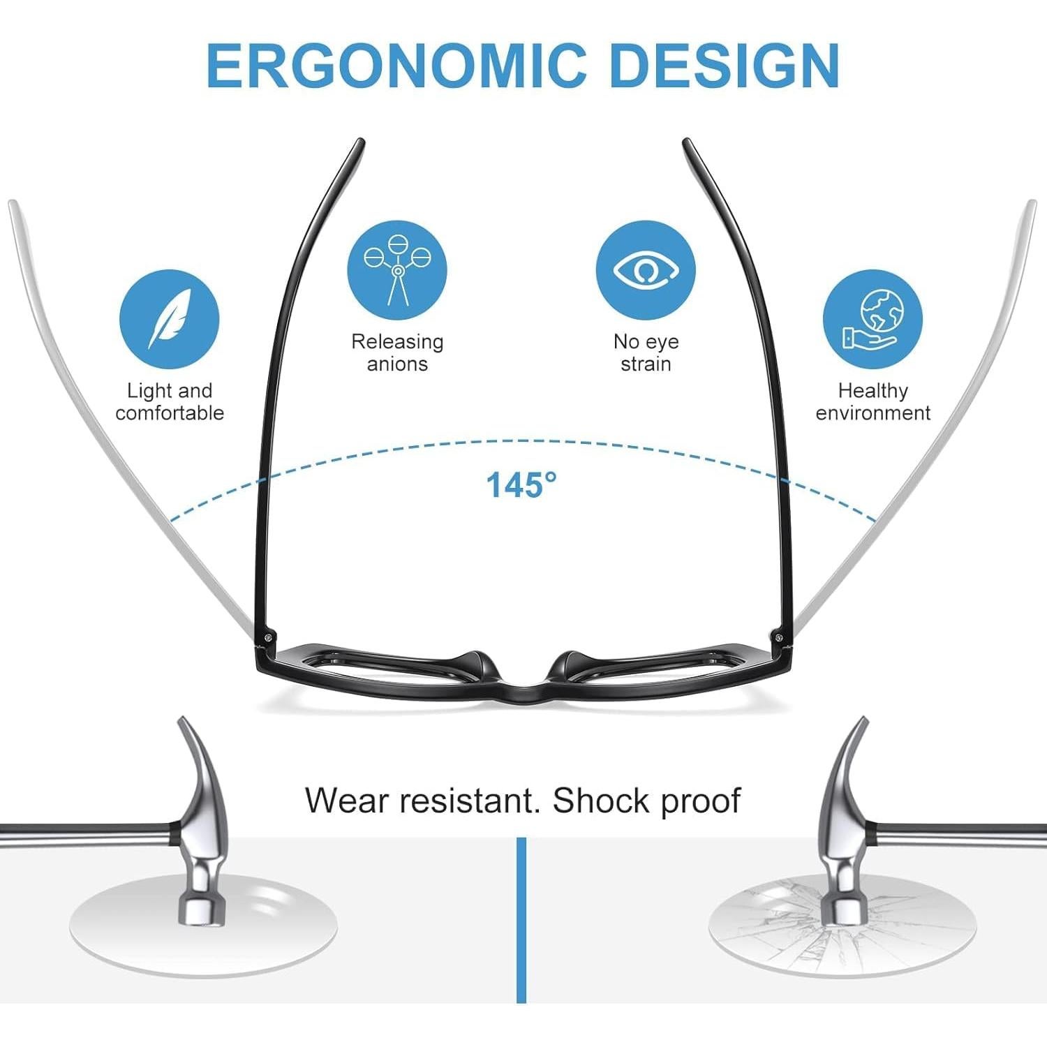 Gafas Anti Luz Azul Okany Paquete de 3 - Estilo Moderno