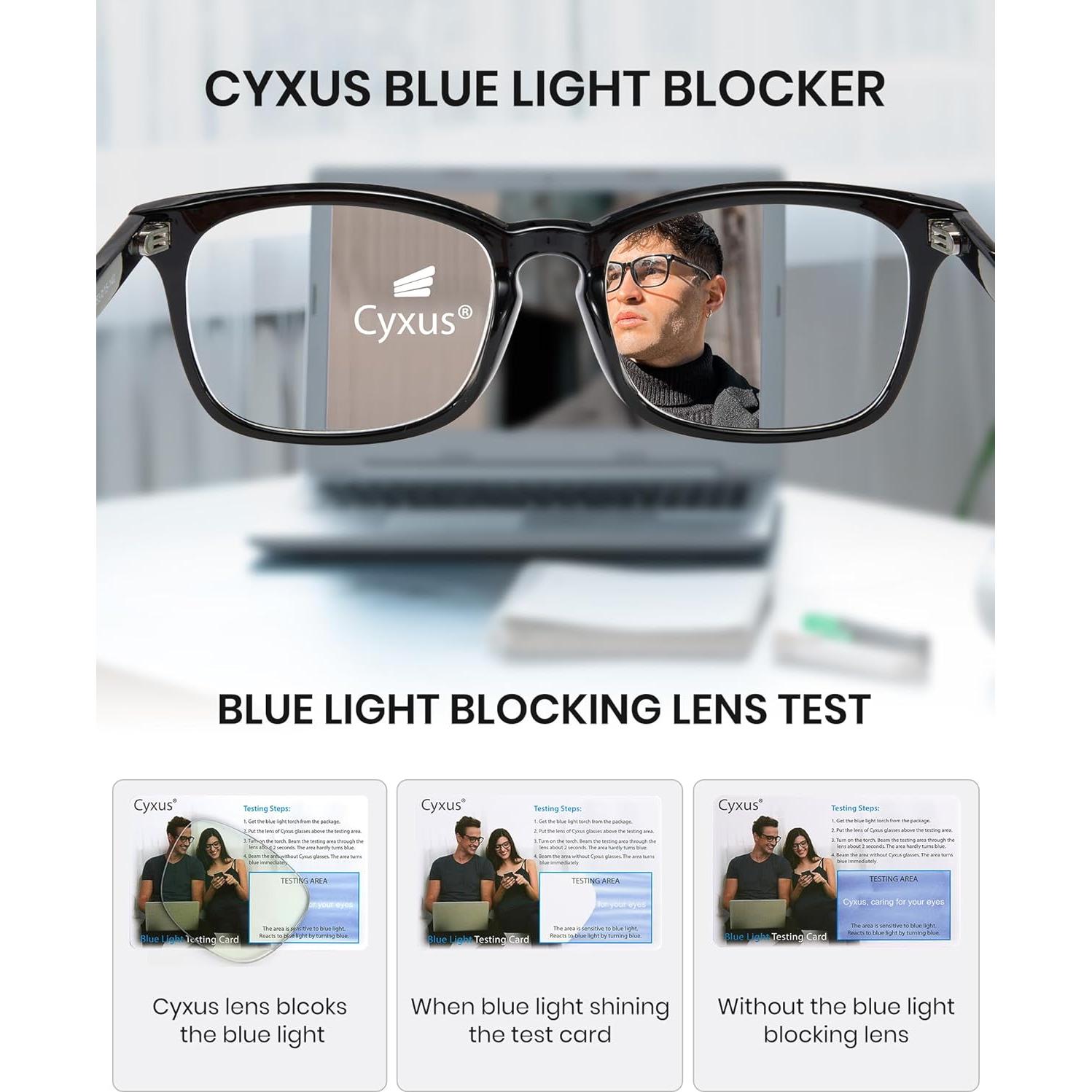 Gafas de luz azul Cyxus UV para hombres y mujeres 8082