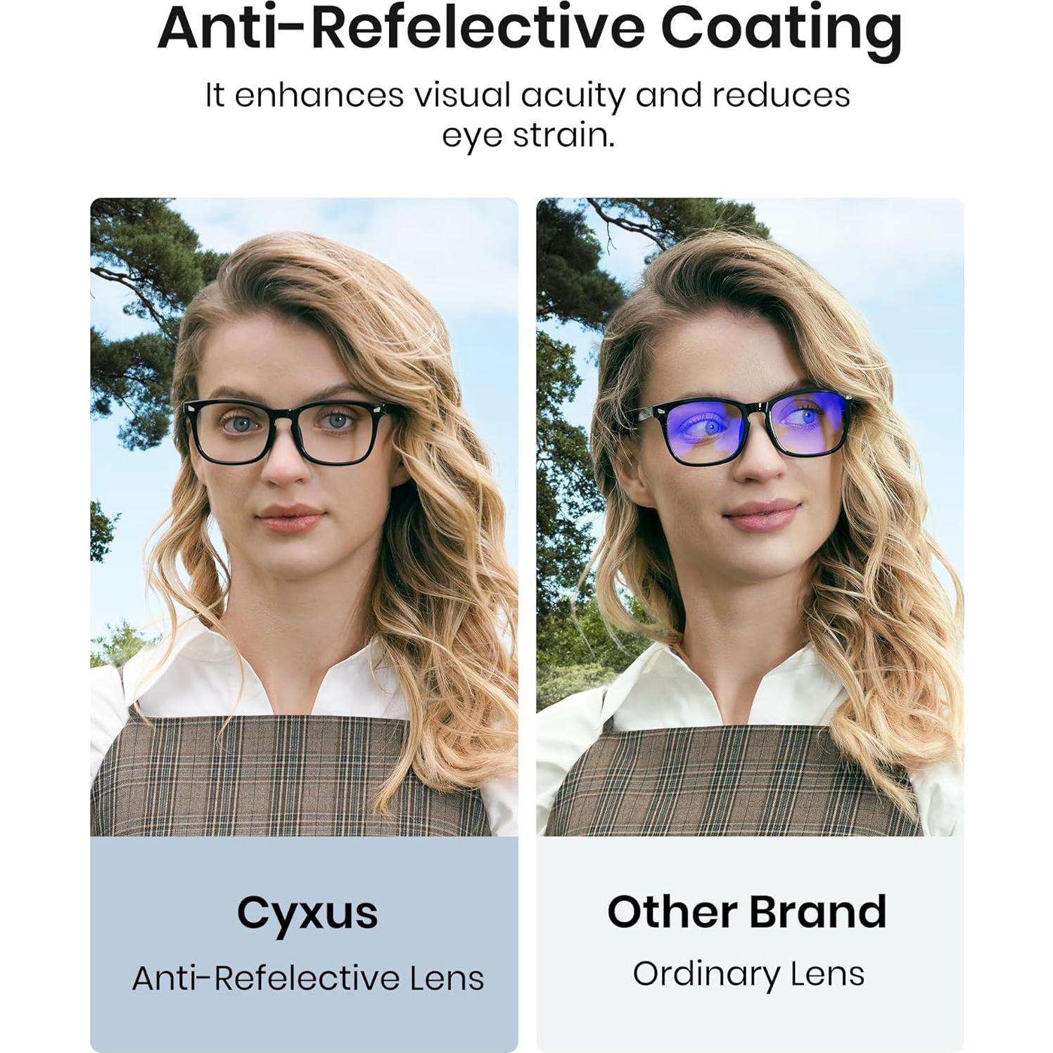 Gafas de luz azul Cyxus UV para hombres y mujeres 8082