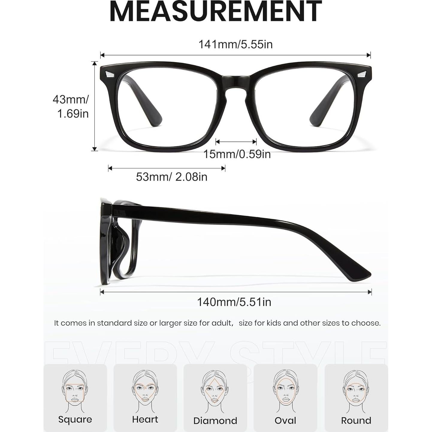 Gafas de luz azul Cyxus UV para hombres y mujeres 8082