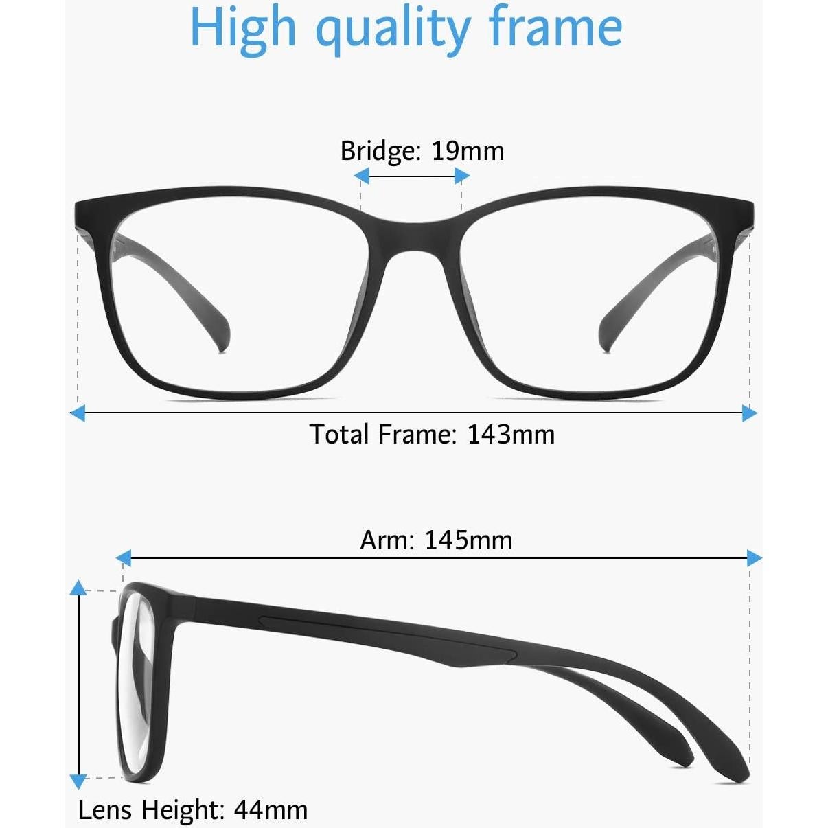 Gafas Anti Luz Azul ANRRI, Lentes Oculares, Montura Ligera