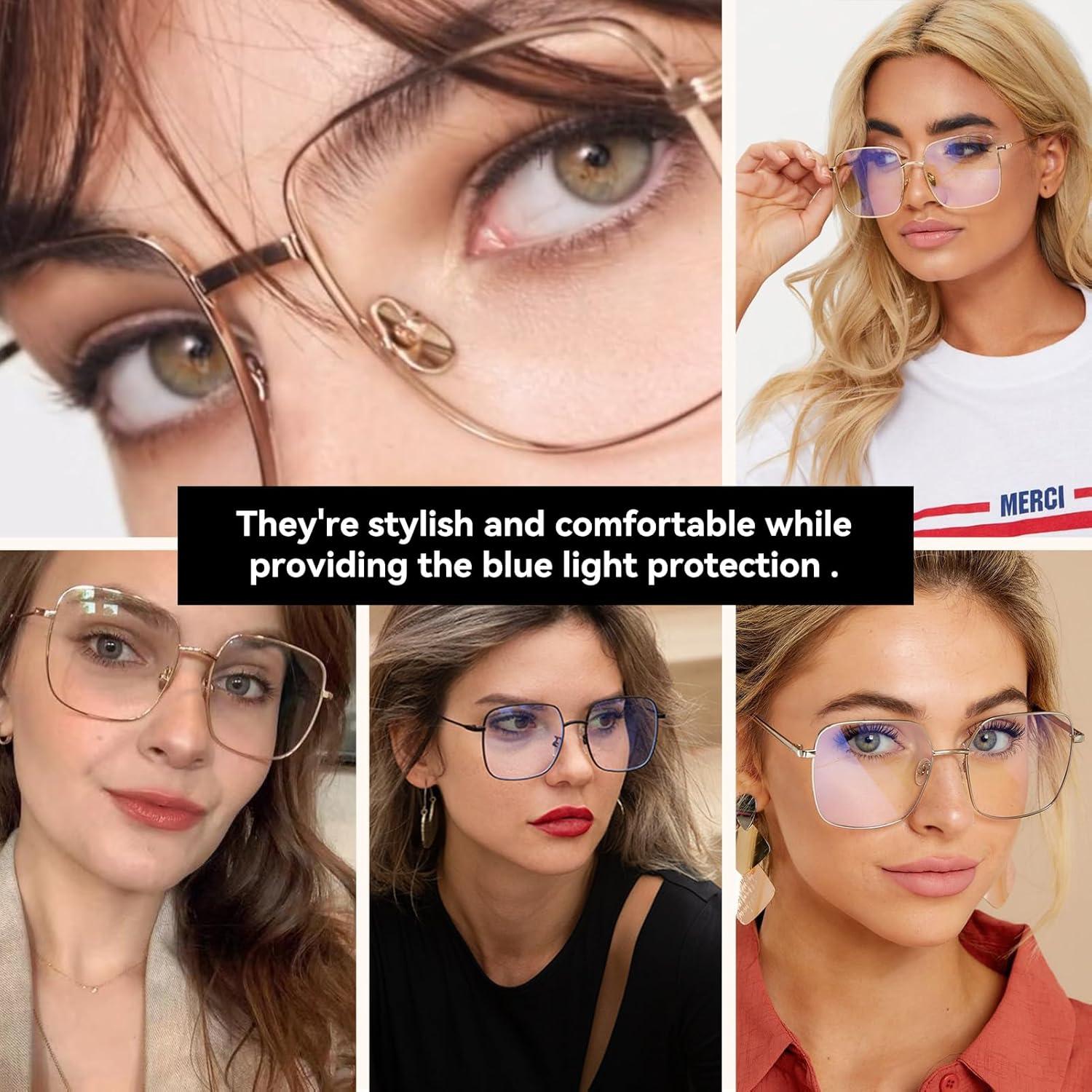 Gafas Dollger bloqueadoras luz azul para mujeres, marco retro