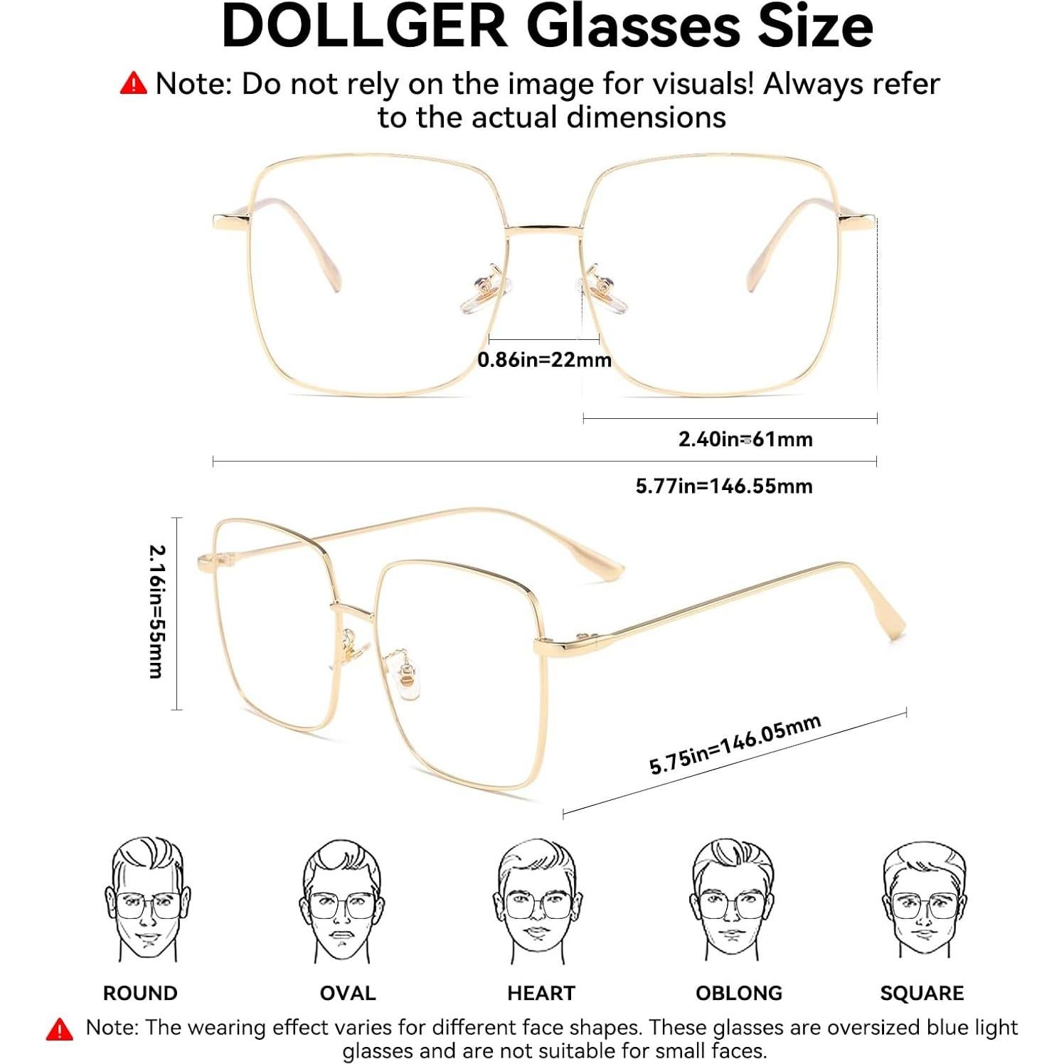 Gafas Dollger bloqueadoras luz azul para mujeres, marco retro